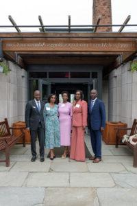 Photo left to right: Peter L. Borges ’80 Joaquina Borges King, who attended Wesleyan University Francesca Borges Gordon ’82 Maria Borges Correia ’85 Francisco L. Borges ’74